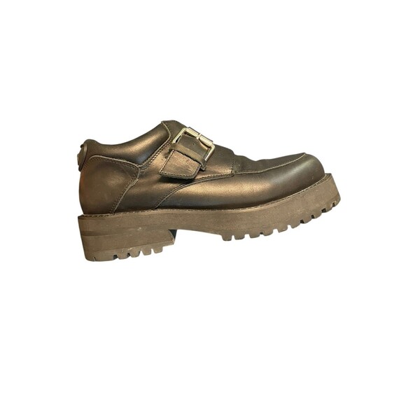 UNIF Women's 90s Black Class Shoe Buckle Platform Shoes Size 9 Y2K Grunge - Picture 2 of 16